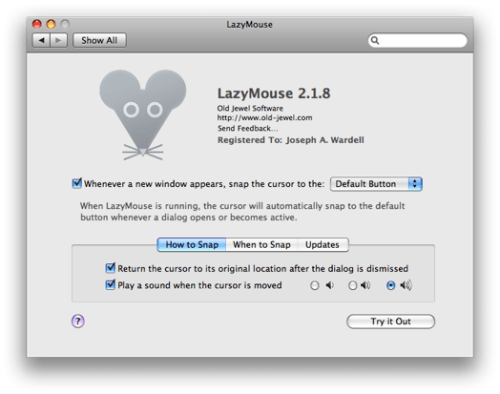 Old Jewel Software Releases LazyMouse 2.1.9