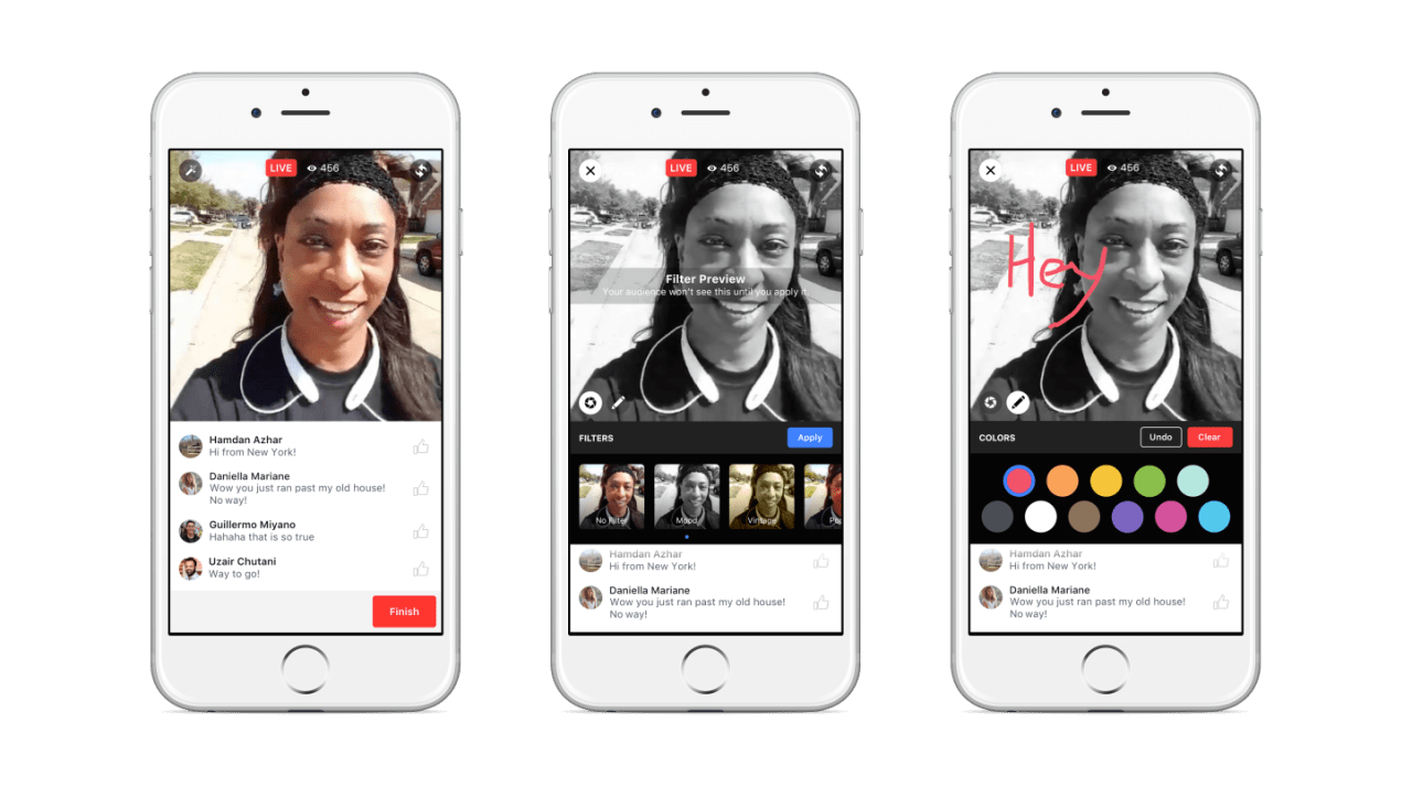 Facebook Enhances Live Video Feature With Reactions, Filters, Comment ...