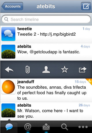 Tweetie 2.1 Adds Geolocation, Lists, Retweet