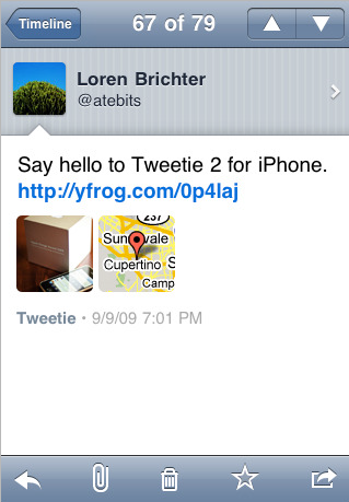 Tweetie 2.1 Adds Geolocation, Lists, Retweet