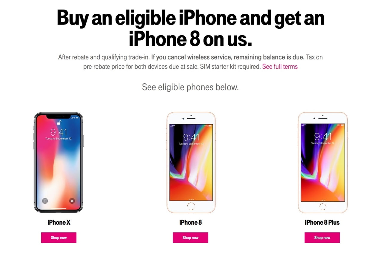 TMobile Announces BOGO Deal for iPhone 8 or 700 Off Second iPhone X iClarified