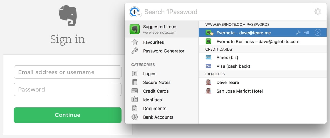 where is 1password license stored for mac