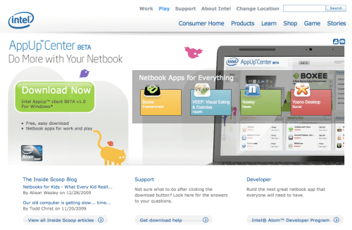 Intel Unveils App Store for Netbook Computers