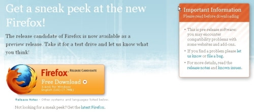 Firefox 3.6 Release Candidate Available for Download