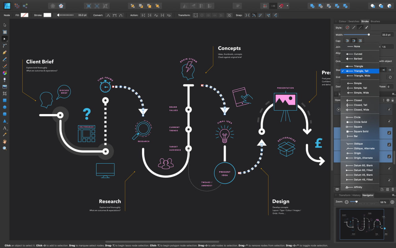 affinity designer grid