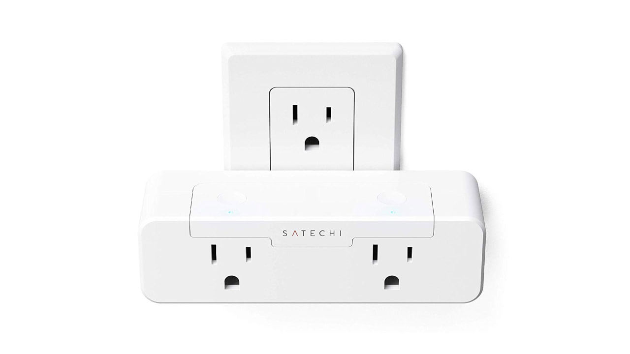 Умная Wi-Fi розетка Satechi HOMEKIT Dual Smart Outlet (St-hk2oaw-eu).