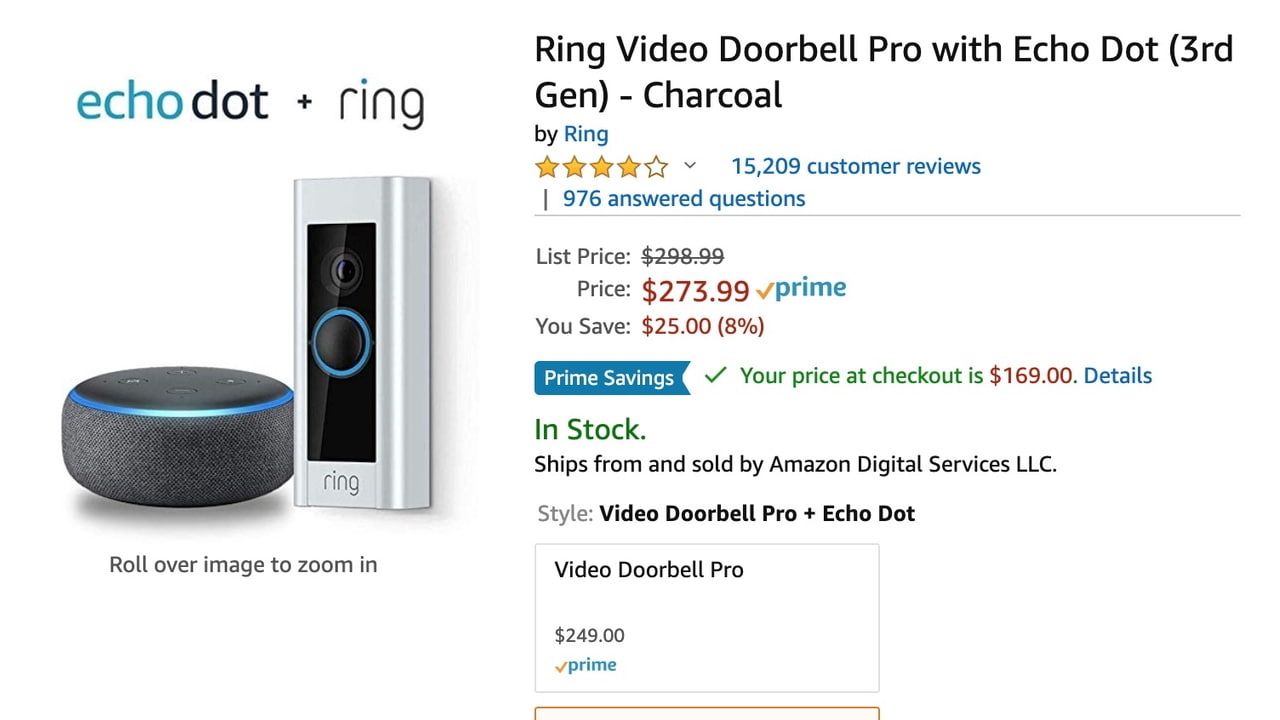 sale on ring doorbell