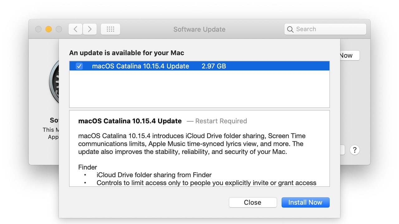 Mac os update time