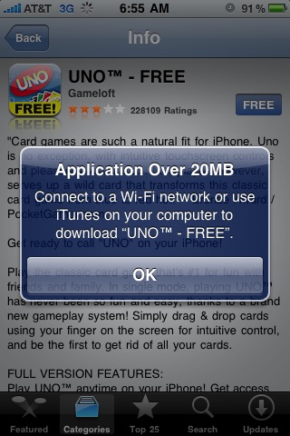 Apple Increases Over-the-Air App Download Limit to 20MB