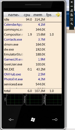 Unlocked WP7 Emulator Shows Task Manager, File Explorer, Word, Excel