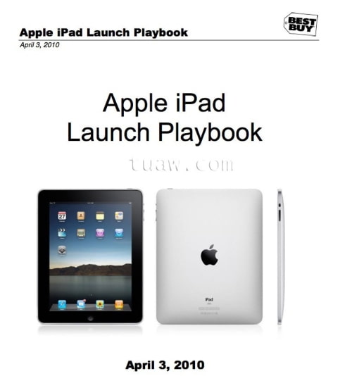 Leaked Images of Best Buy iPad Launch Playbook