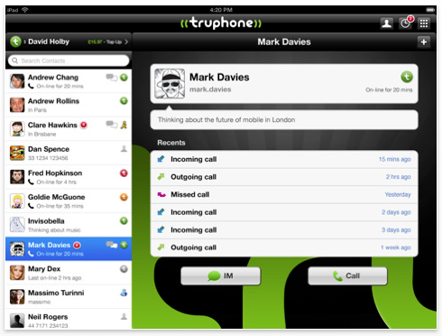 Truphone Gives Apple iPad Owners A Voice