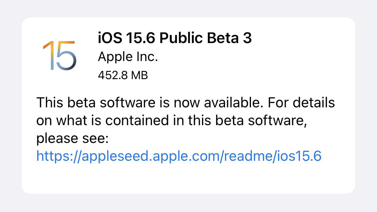 ios 15.6 public beta 3