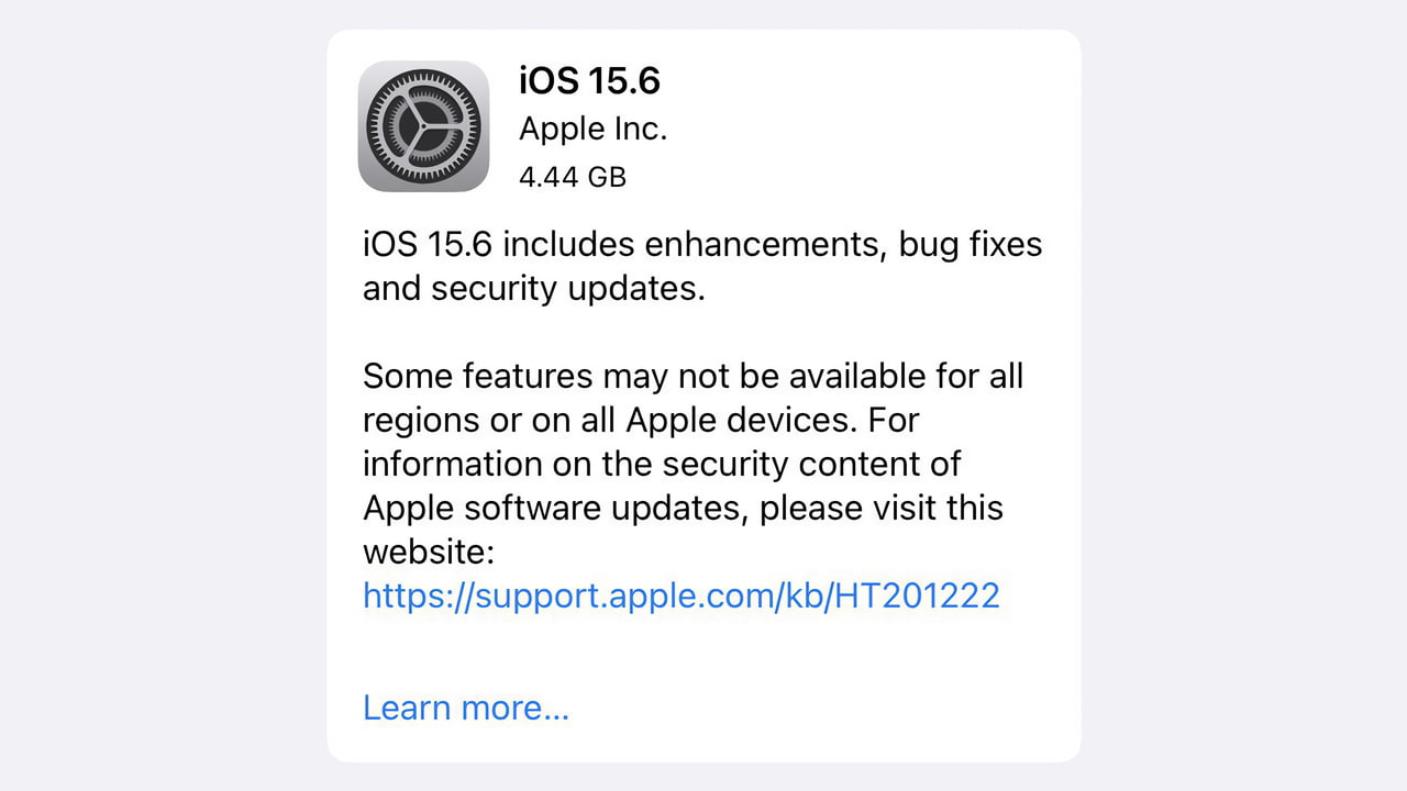 download ios 15.6 rc