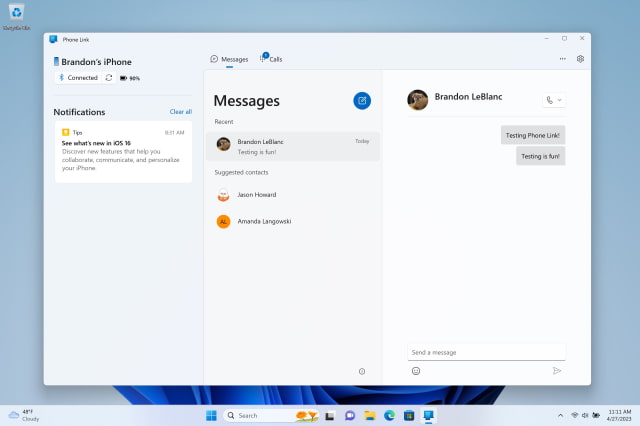 Microsoft Begins Rolling Out Limited Support for iMessage on Windows 11