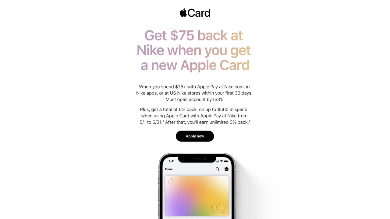 Nike apple pay store promo