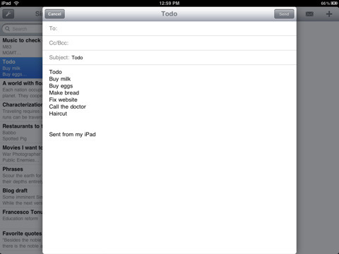 Simplenote Gets Updated With iPad Support