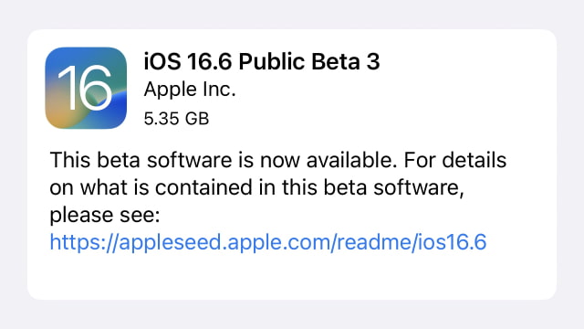 Apple Releases Third Public Betas of iOS 16.6, iPadOS 16.6, macOS 13.5, More [Download]