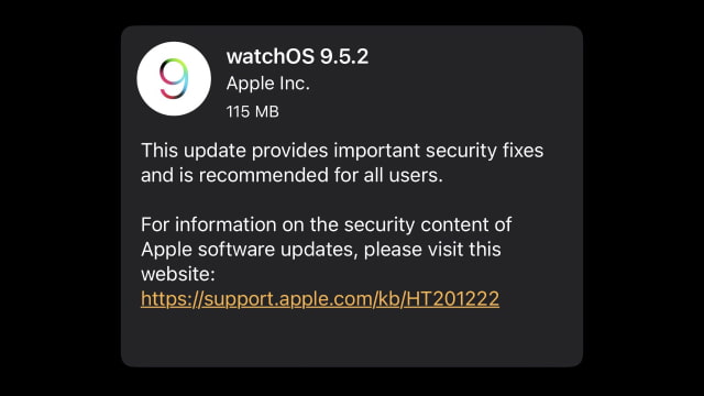 Apple Releases watchOS 9.5.2 for Apple Watch [Download]