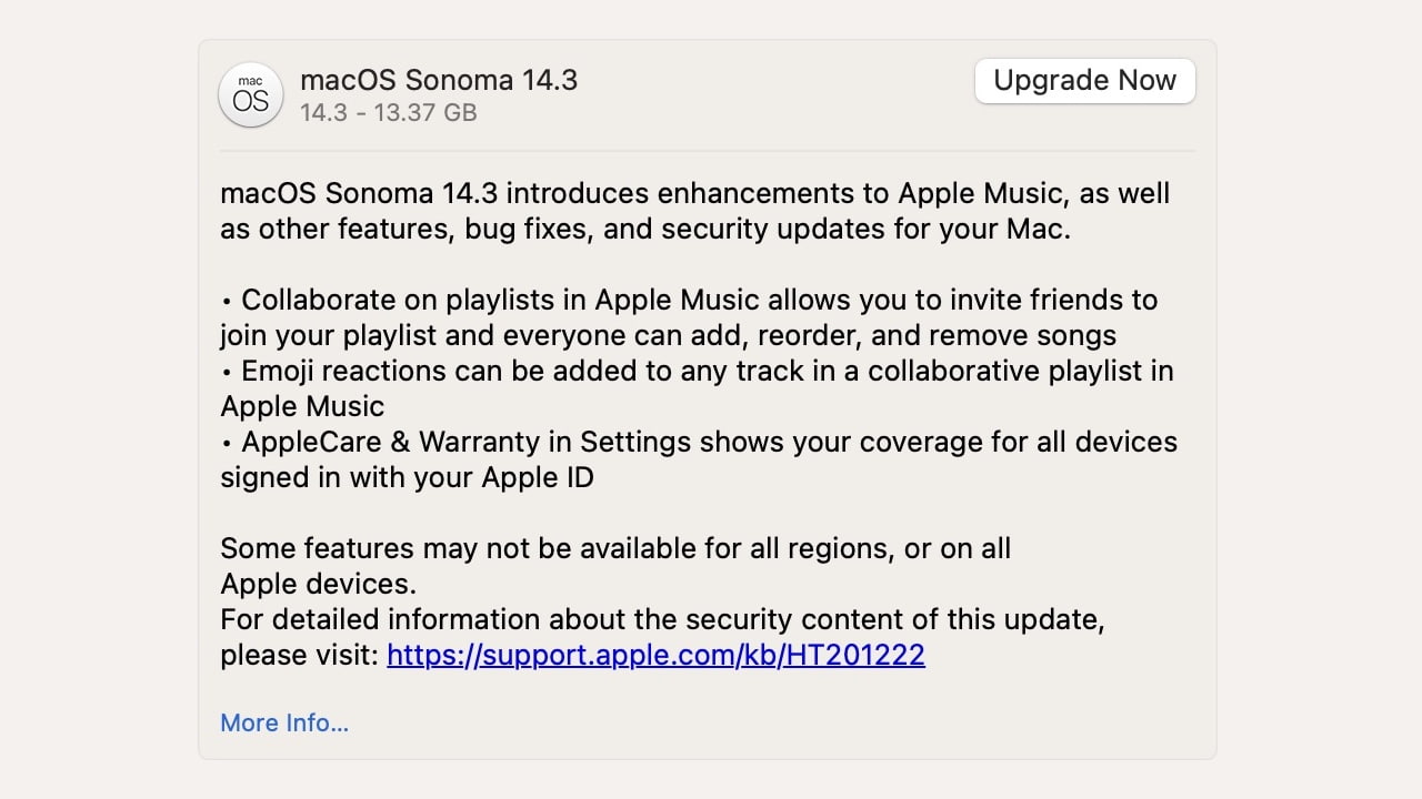 Apple Releases Macos Sonoma 14 3 Rc To Developers [download] Iclarified