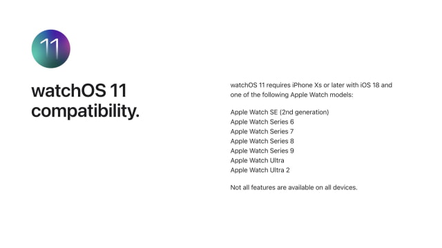 watchOS 11 Supported Devices