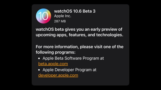 Apple Seeds watchOS 10.6 Beta 3 to Developers [Download]