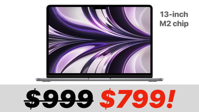 Apple 13-inch M2 MacBook Air On Sale for $799! [Lowest Price Ever]