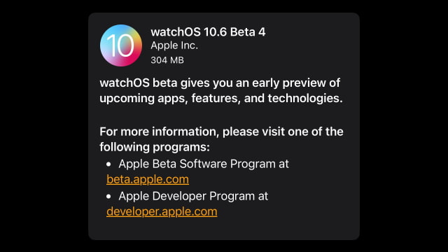 Apple Seeds watchOS 10.6 Beta 4 to Developers [Download]