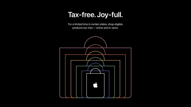 Apple Announces Dates and Eligible Products for Upcoming State Tax Holidays