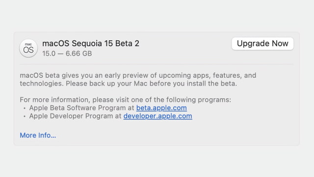 Apple Releases Second Public Beta of macOS Sequoia 15 [Download]