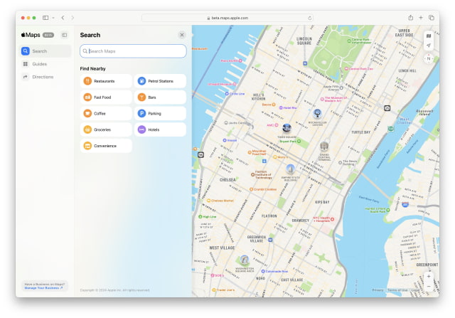 Apple Maps Launches on the Web in Beta