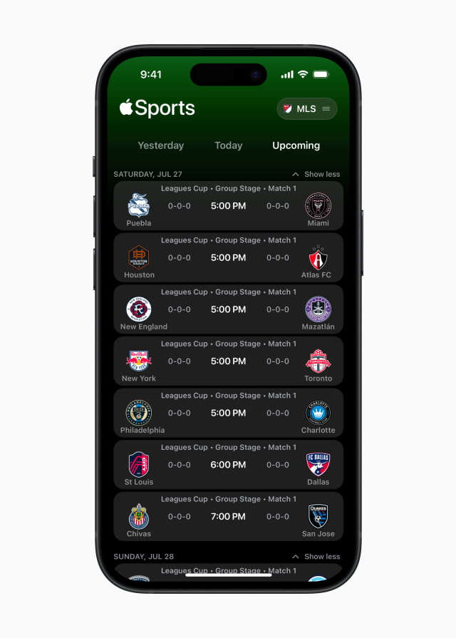 Apple Announces Start of Leagues Cup on MLS Season Pass