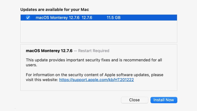 Apple Releases macOS Ventura 13.6.8 and macOS Monterey 12.7.6 [Download]