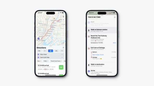 Apple Maps Adds Real-Time Transit Information for Tokyo, Japan