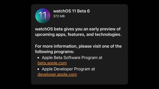 Apple Seeds watchOS 11 Beta 6 to Developers [Download]