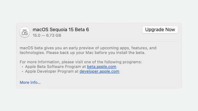 Apple Releases macOS Sequoia 15 Beta 6 [Download]