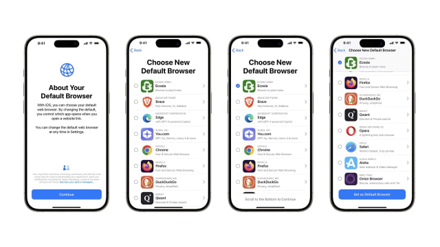 Apple Announces Additional Changes for EU Users Affecting Browser Choice Screen, App Deletion, Default Apps