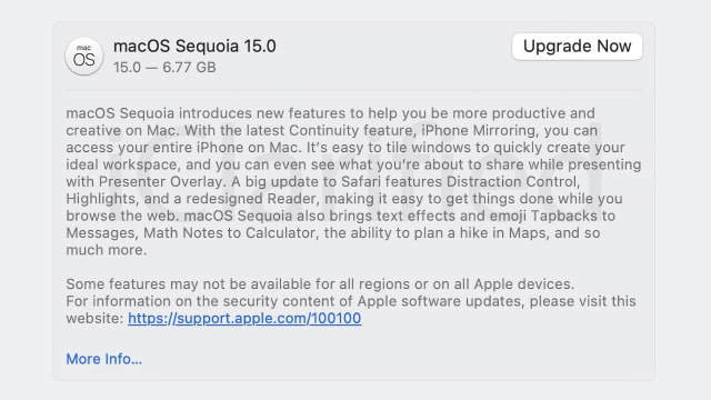 Apple Releases macOS Sequoia 15 RC [Download]