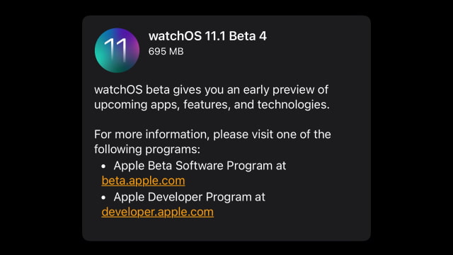 Apple Seeds watchOS 11.1 Beta 4 to Developers [Download]