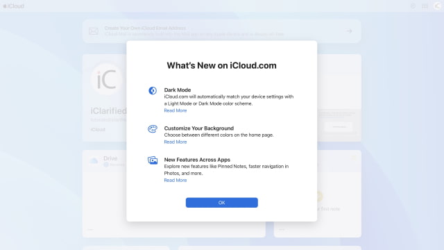 Apple Updates iCloud.com With Dark Mode, Pinned Notes, More