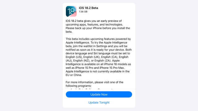 Apple Releases iOS 18.2 Beta and iPadOS 18.2 Beta With ChatGPT, Genmoji, More [Download]