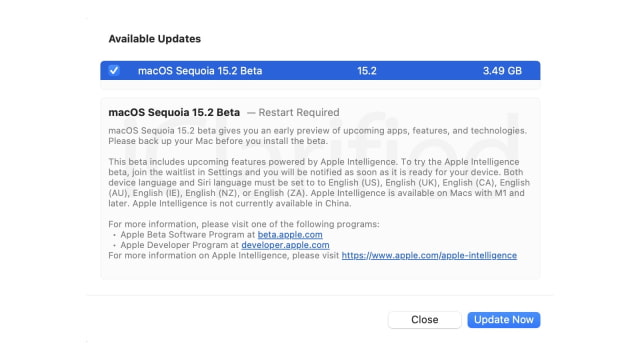 Apple Releases macOS Sequoia 15.2 Beta With ChatGPT, Genmoji, More [Download]