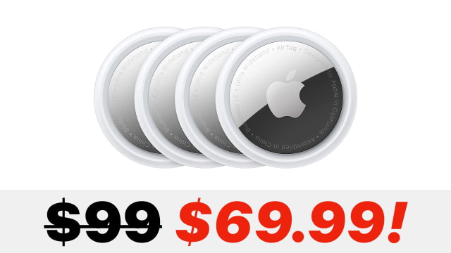 Apple AirTag 4-Pack On Sale for $69.99 [Lowest Price Ever]