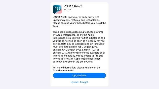 Apple Seeds Second Public Betas of iOS 18.2, iPadOS 18.2, macOS Sequoia 15.2 With Expanded Apple Intelligence