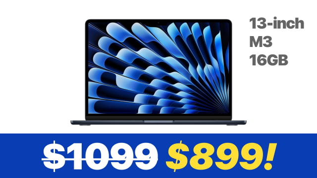 Apple 13-inch M3 MacBook Air (16GB RAM) On Sale for $200 Off! [Lowest Price Ever]