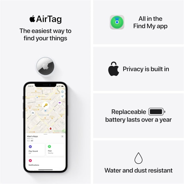 Apple AirTag 4-Pack On Sale for $69.99 [Cyber Monday 2024]