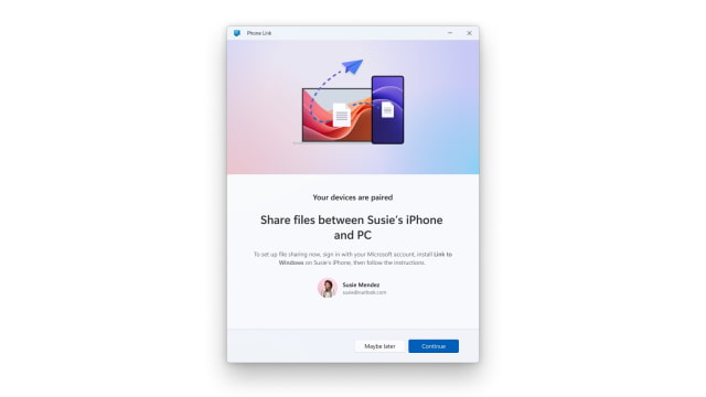 Microsoft Introduces File Sharing Between iPhone and Windows PCs