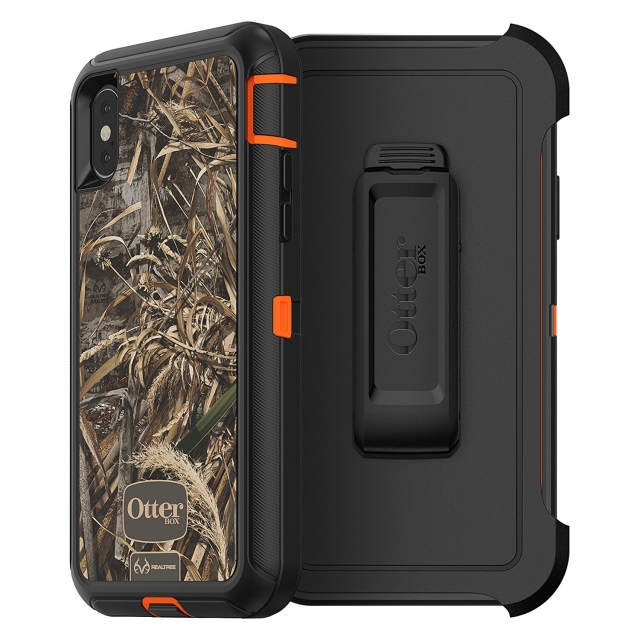 OtterBox DEFENDER SERIES Case for iPhone X (Blaze Orange/Black/Max 5 Camo)