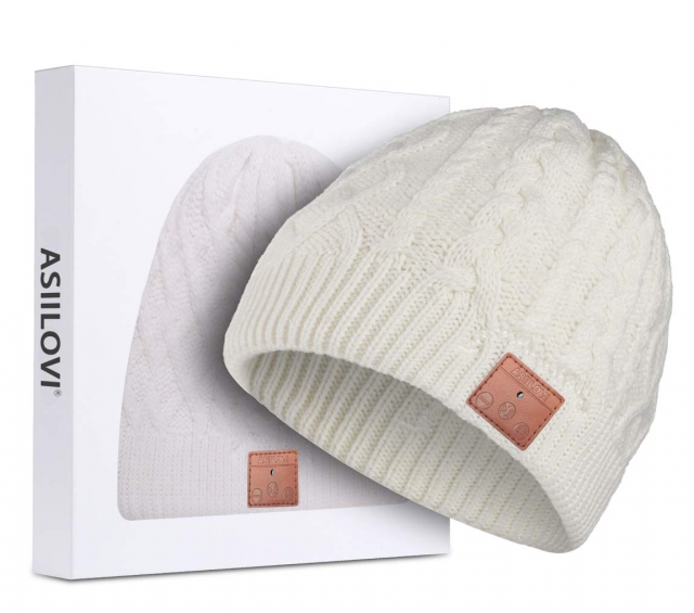 ASIILOVI Bluetooth Beanie (White)