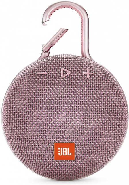 JBL Clip 3 Waterproof Bluetooth Speaker (Pink)